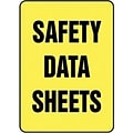 Accuform Signs® Safety Data Sheets Sign, 14 x 10, Plastic, Yellow