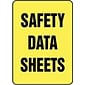 Accuform Signs® Safety Data Sheets Sign, 14" x 10", Plastic, Yellow