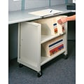 White Mini 2 Shelf Mobile Cart