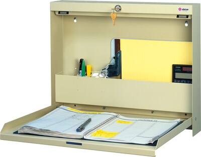 White Stnd Locking WallWrite® Fold-Up Desk