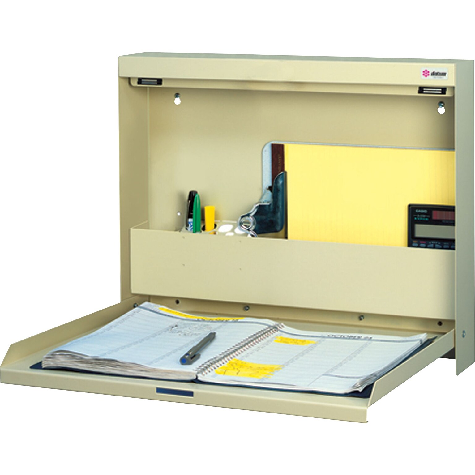 Datum WallWrite® Fold-Up Desk; Standard, Bone White