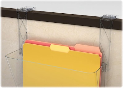 Deflecto Plastic Partition Brackets Break Resistant-Clear, 1.8 Width x 3 Depth x 7.4 Height, Plastic, Clear