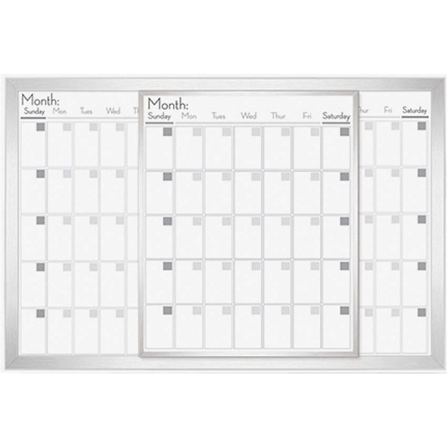 Lorell Magnetic Dry-Erase Calendar Board, Frost