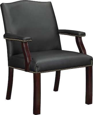 Lorell Deluxe Guest Chair, 25W x 27.5D x 35.8H, Black (LLR68252)