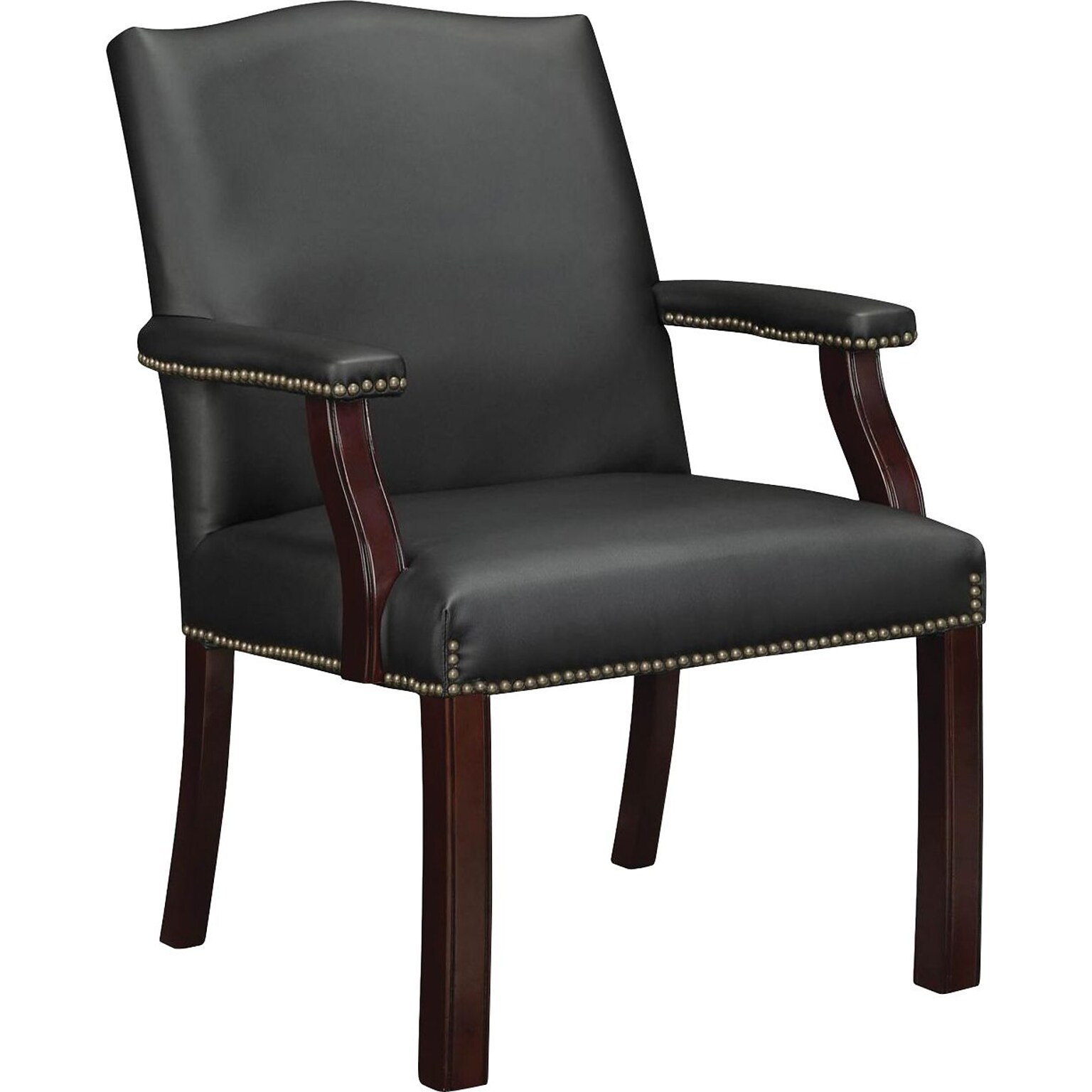 Lorell Deluxe Guest Chair, 25W x 27.5D x 35.8H, Black (LLR68252)