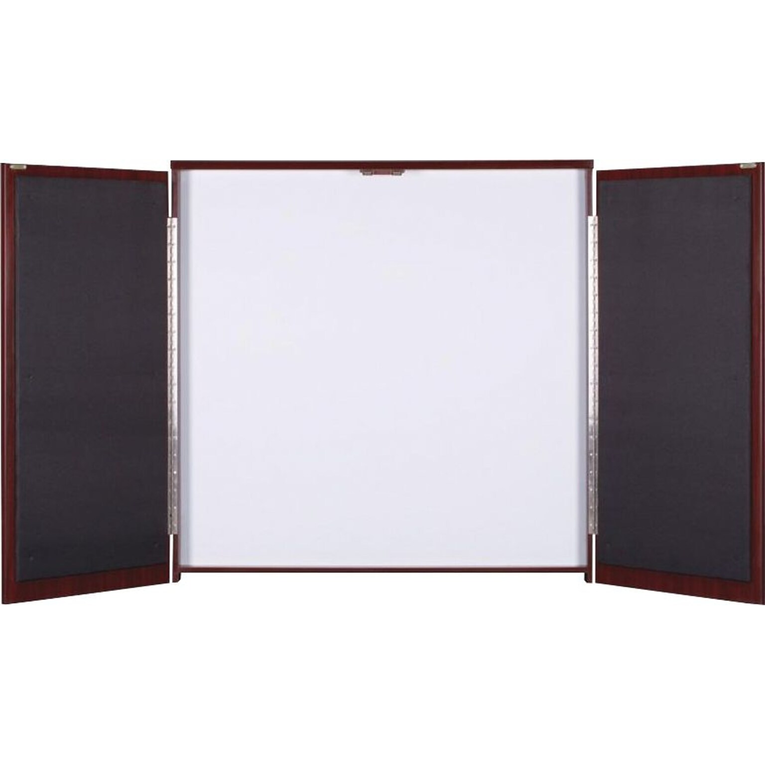 Lorell Dry-erase Whiteboard Presentation Cabinet, Mahogany (LLR69865)