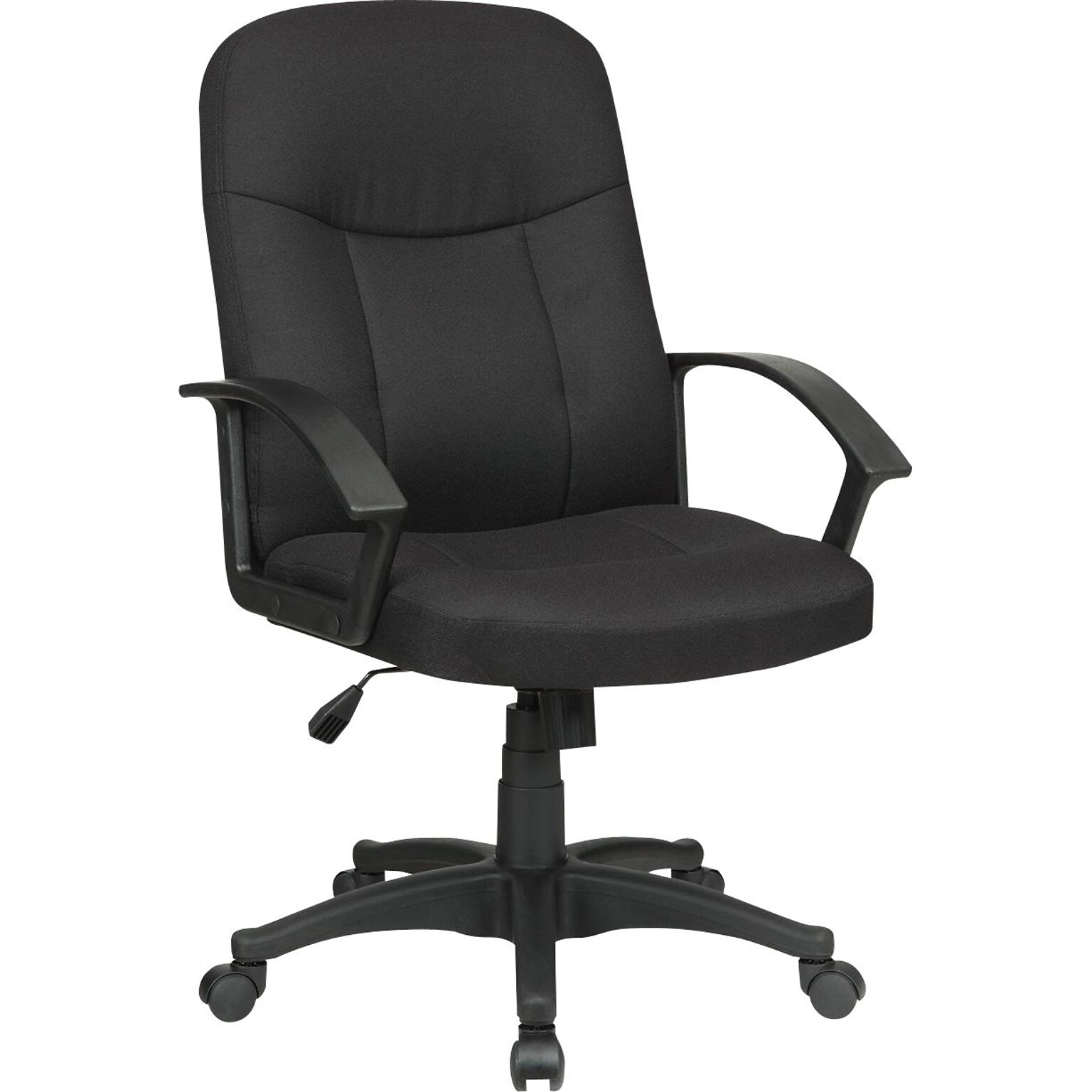 Lorell Executive Upholstered Mid-Back Chair, Black (LLR84552)