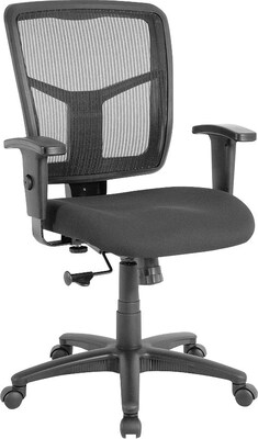 Lorell Managerial Mesh Mid-back Chair, Black