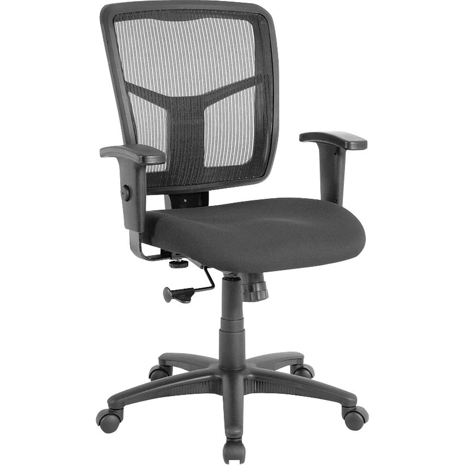 Lorell Managerial Mesh Mid-back Chair, Black