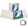 Samsill Clean Touch™ 3 Ring View Binder, 3 Inch Round Rings, White (SAM17287)