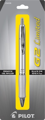 Pilot G2 Limited Retractable Gel Pen, Fine Point, Black Ink (31535)