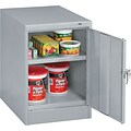 Tennsco® Single-Door Cabinet, Light Gray, 30Hx19Wx24D
