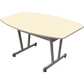 Trento Line Conference Table, Oatmeal, Boat Shape, 29-1/2Hx 59Wx39-1/2D