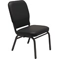 Alera® Oversize Vinyl Stack Chair Without Arms, Black