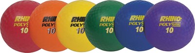 Champion Sports Rhino® 10 Playground Rubber Ball Set, 6/Set (CSIPX10SET)