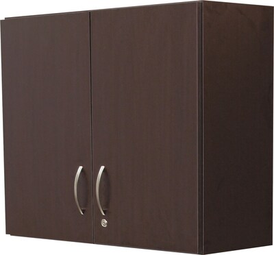 Safco® Modular Break Room Breakroom Wall Cabinet, Asian Night/Black, 30H x 36W x 14D