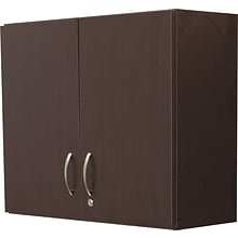 Safco® Modular Break Room Breakroom Wall Cabinet, Asian Night/Black, 30H x 36W x 14D