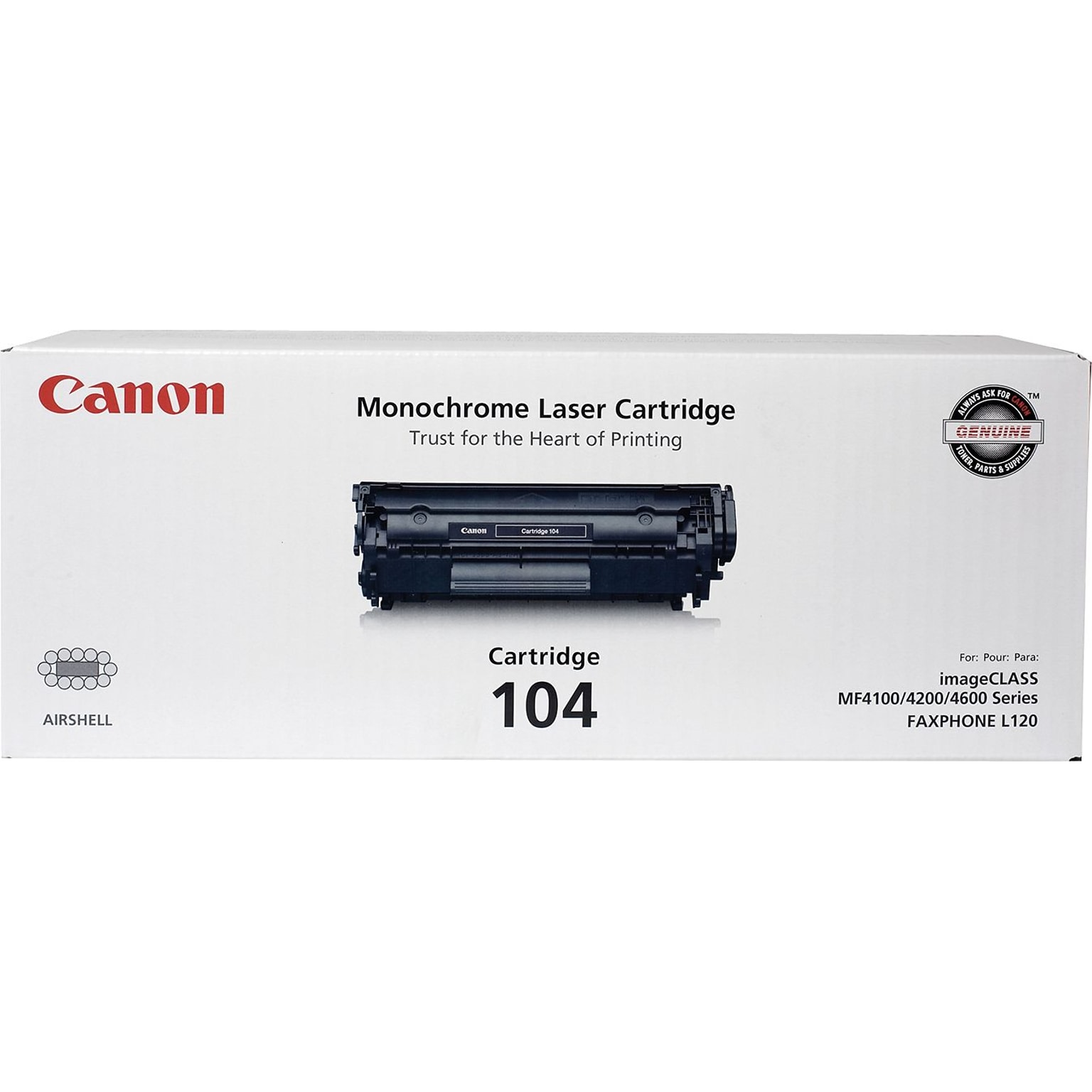 Canon 104 Black Standard Yield Toner Cartridge (0263B001)