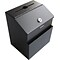 Pyramid Metal Suggestion Box; 8-1/2H x 7-1/4W x 6-1/4D , Gray
