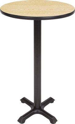 OFM X-Series 24 Round Cafe Height Table, Oak