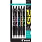 Pilot G2 Fashion Collection Retractable Gel Pens, Fine Point, Black Ink, 5/Pack (31373)