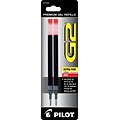 Pilot G2 Gel-Ink Pen Refill, Extra Fine Tip, Red Ink, 2/Pack (77234)