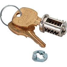 HON® Lock Core Kit for Metal, Chrome, Chrome, 1/2H x 1/2W x 3/4D
