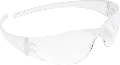 MCR Safety® Crews Safety Glasses, Flexible Bayonet Temples, Anti-Scratch, Clear