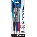Pilot Acroball Pro Advanced Ink Retractable Ballpoint Pens, Medium Point, Black/Blue/Red Ink, 3/Pack (31922)