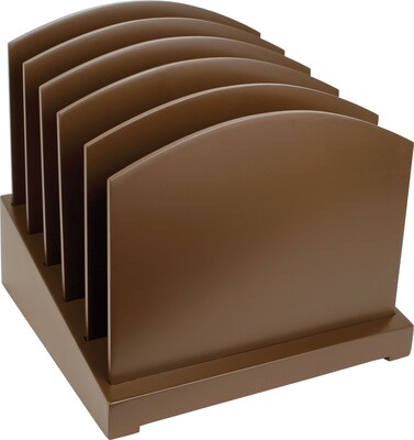 Victor Technology Wood Desk Accessories Incline File, Mocha Brown, 9 1/2"H x 9 6/10"W x 8 3/4"D