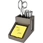 Victor Technology Wood Desk Accessories, Pencil Cup/Note Holder, Classic Silver