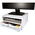 Victor Technology Wood Monitor Riser, Pure White