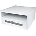 Victor Technology Wood Monitor Riser, Pure White