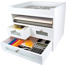 Victor Technology 5-Compartment MDF Storage Drawer, Pure White (W5500)