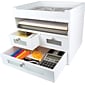 Victor Technology 5-Compartment MDF Storage Drawer, Pure White (W5500)