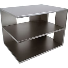 Victor Technology Wood Desk Accessories, Corner Shelf, Classic Silver
