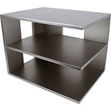 Victor Technology Wood Desk Accessories, Corner Shelf, Classic Silver