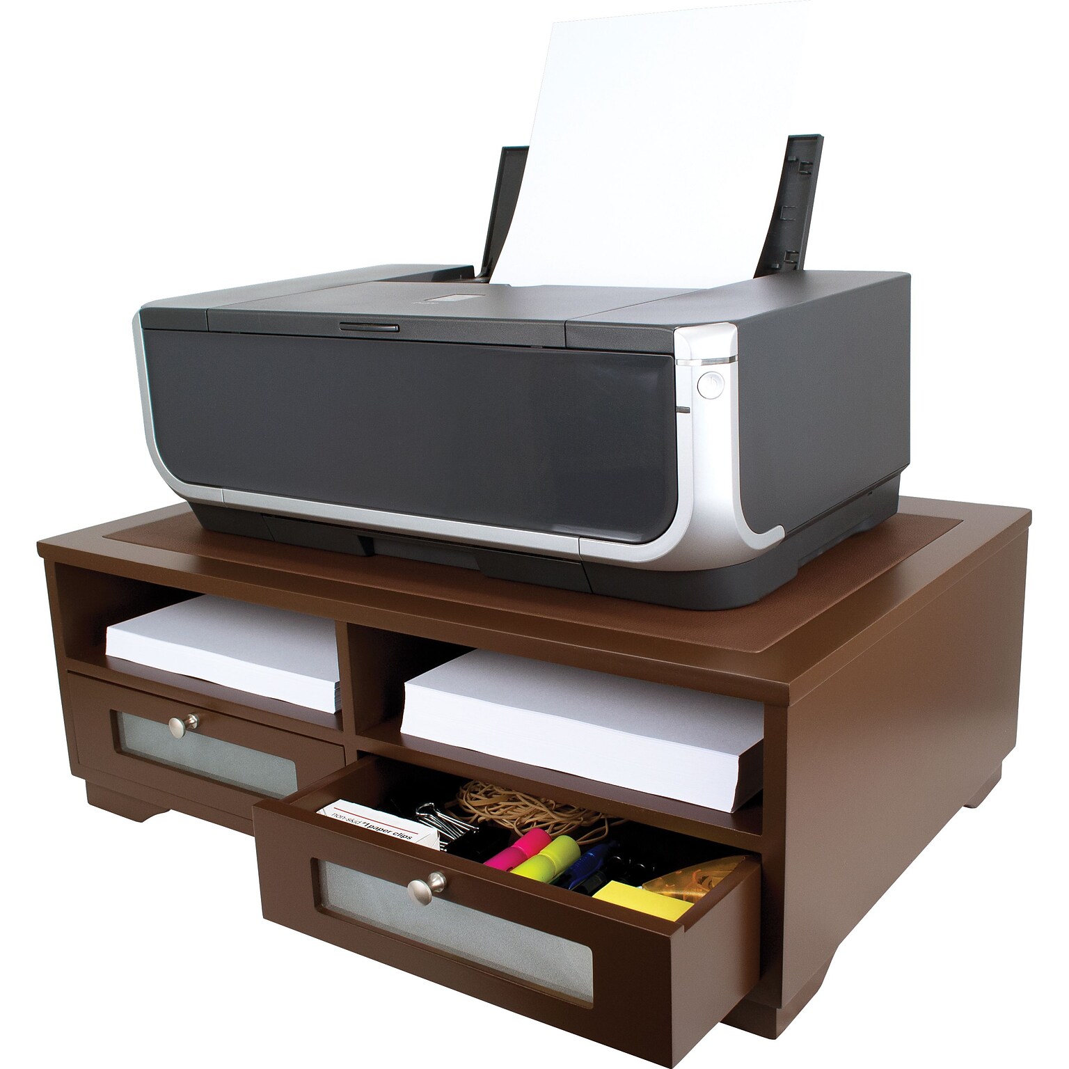 Victor Technology Wood Printer Stand, Mocha Brown (B1130)