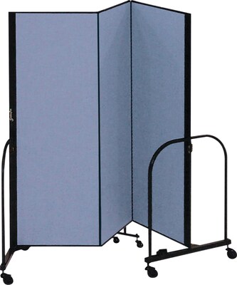 Screenflex® 3-Panel FREEstanding™ Portable Room Dividers; 6H x 59L, Blue