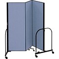 Screenflex® 3-Panel FREEstanding™ Portable Room Dividers; 6H x 59L, Blue