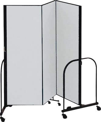 Screenflex® 3-Panel FREEstanding™ Portable Room Dividers; 6H x 59L, Grey