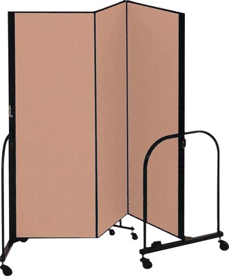 Screenflex® 3-Panel FREEstanding™ Portable Room Dividers; 6H x 59L, Oatmeal