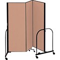 Screenflex® 3-Panel FREEstanding™ Portable Room Dividers; 6H x 59L, Oatmeal