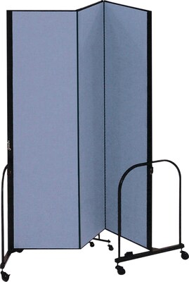 Screenflex® 3-Panel FREEstanding™ Portable Room Dividers; 74H x 59L, Blue