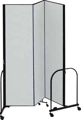 Screenflex® 3-Panel FREEstanding™ Portable Room Dividers; 74H x 59L, Grey