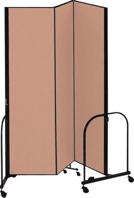 Screenflex® 3-Panel FREEstanding™ Portable Room Dividers; 74H x 59L, Oatmeal