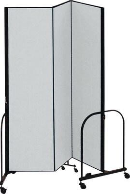 Screenflex® 3-Panel FREEstanding™ Portable Room Dividers; 8H x 59L, Grey