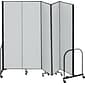 Screenflex® 5-Panel FREEstanding™ Portable Room Dividers; 7'4"H, Grey