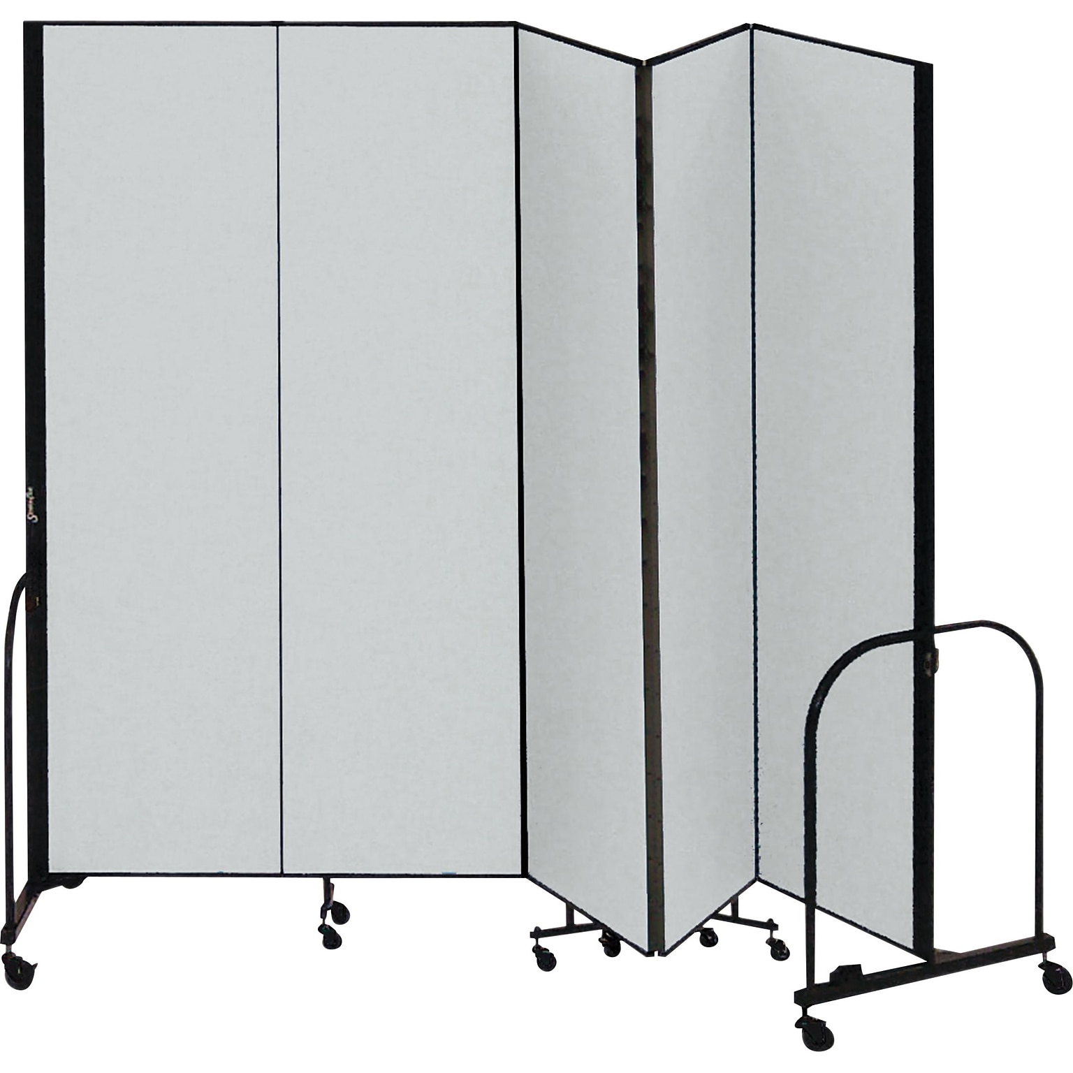 Screenflex® 5-Panel FREEstanding™ Portable Room Dividers; 74H, Grey