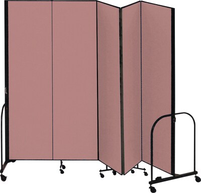 Screenflex® 5-Panel FREEstanding™ Portable Room Dividers; 74H, Mauve